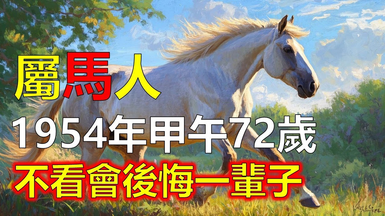 71歲屬馬人甲午年，命格中的秘密，不看會後悔一輩子！