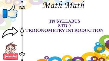 Samacheer  SYLLABUS. STD 9. TRIGONOMETRY INTRODUCTION VIDEO. EASY TRICK