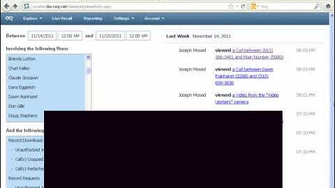 Call Logging Auditing Features