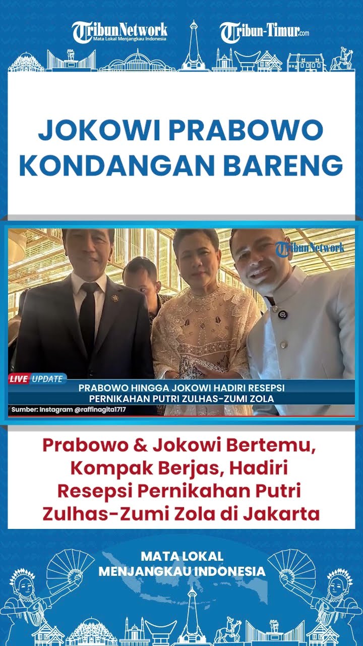 SHORT Momen Presiden Prabowo \u0026 Jokowi Kompak Kondangan Bareng di Nikahan Putri Zulkifli Hasan