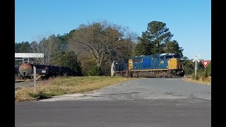 L&C Train 12 With L&C Leader 8784 At Chester SC On The L&C Mainline. 11-23-2020