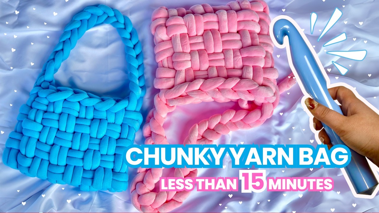 Простое руководство по вязанию крючком сумки-кассеты из трубчатой ​​пряжи