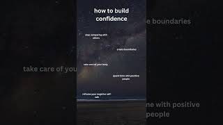 How to build confidence