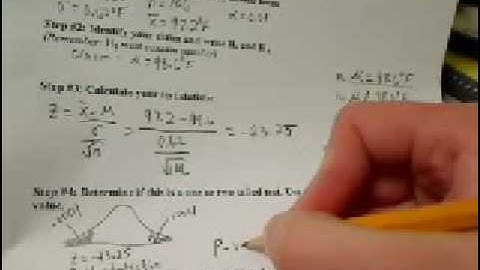 Hypothesis Test - One Pop Mean P-Value Approach
