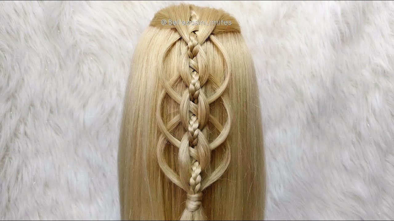 Peinado con Trenza de 5 Cabos y Pelo Suelto by Belleza sin Limites