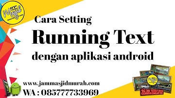 Cara setting Running text pada jam masjid digital dengan aplikasi android (085777733969)