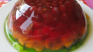 طبقات الجيلى تورتة الجيلى بالفواكة سوزان مقاوى رائعة جدا تحلية سهلة وبسيطة jello dessert