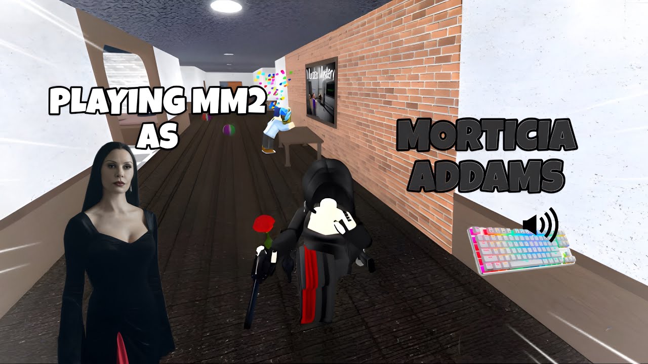 MORTICIA ADDAMS DESTROYS TEAMERS IN MM2 + GAMEPLAY (KEYBOARD ASMR)