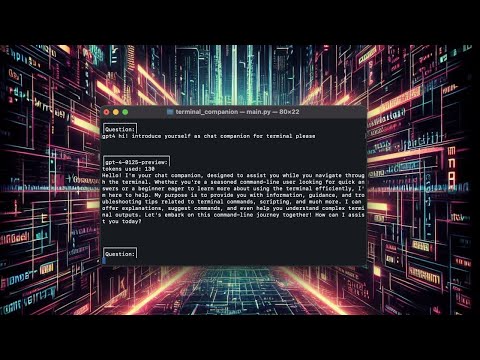 DEMO: How to use ChatGPT API from Terminal through open-source python app
