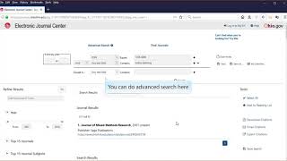 How to search for an article in an electronic journal