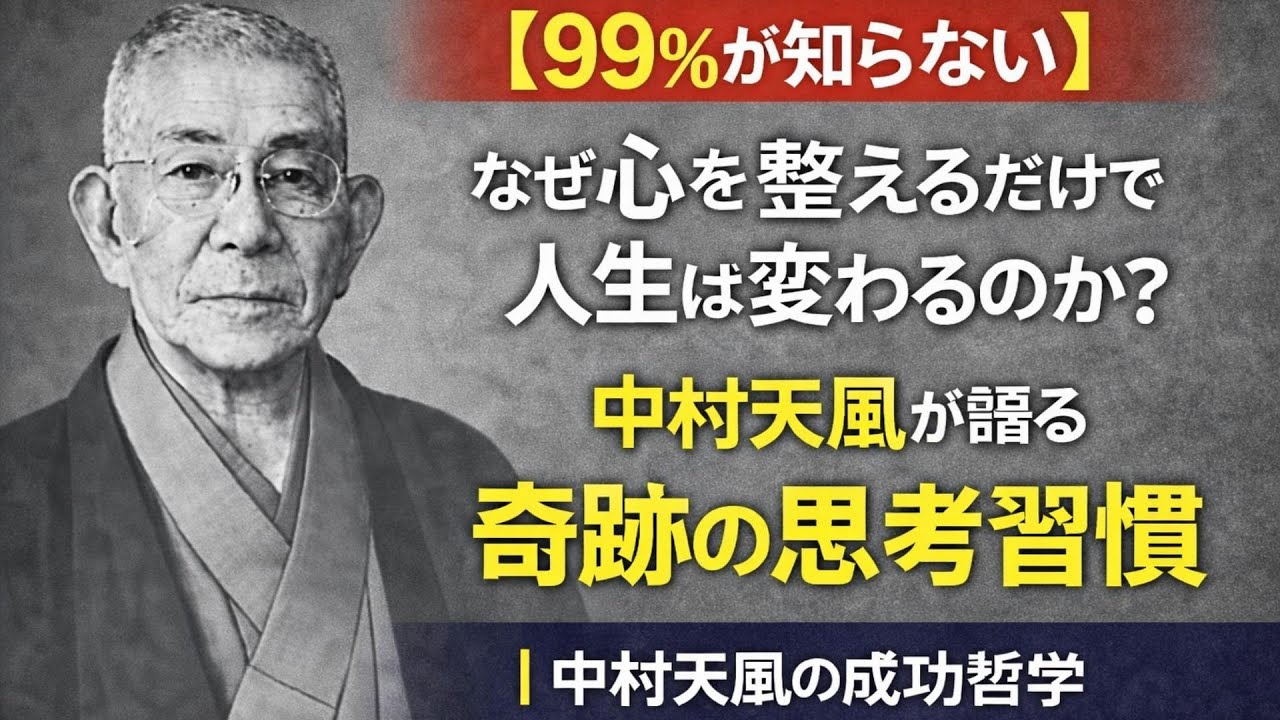 【99％が知らない】なぜ心を整えるだけで人生は変わるのか？中村天風が語る奇跡の思考習慣