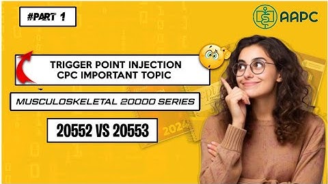 Part 1 || Trigger Point Injection, Musculoskeletal 20000 Series || CPC Medical Coding in Hindi ||