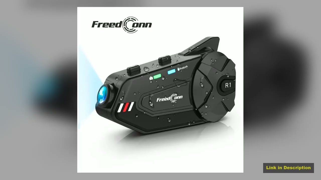 Freedconn R1 Plus Motorcycle Intercom Helmet Dash Cam Bluetooth Headsets Handsfree Communicator