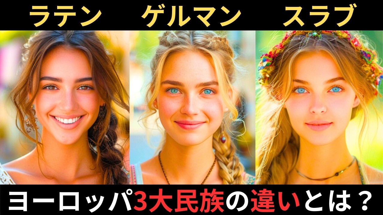ラテン人、ゲルマン人、スラブ人の違いとは？ヨーロッパ三大民族！言語、文化、宗教の違いとは？