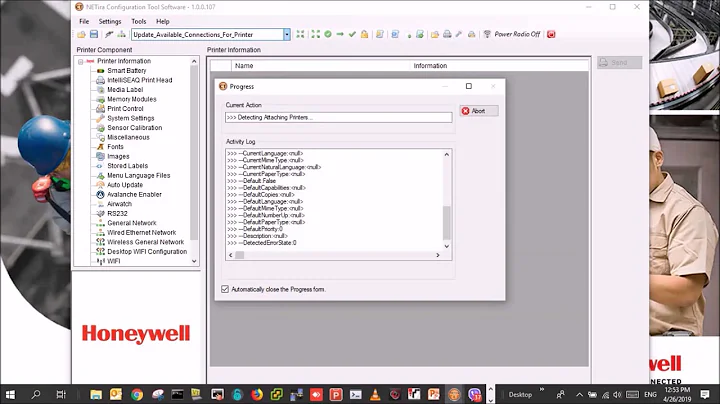 FIRMWARE UPGRADE FOR HONEYWELL RP4