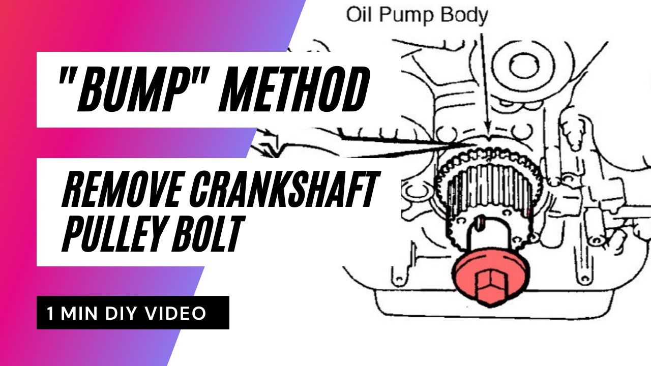 Remove Crankshaft Pulley Bolt "Bump Method" Clockwise Engines