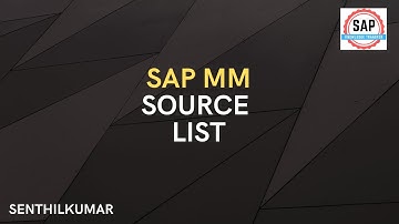 SAP MM Source List(Video 8)