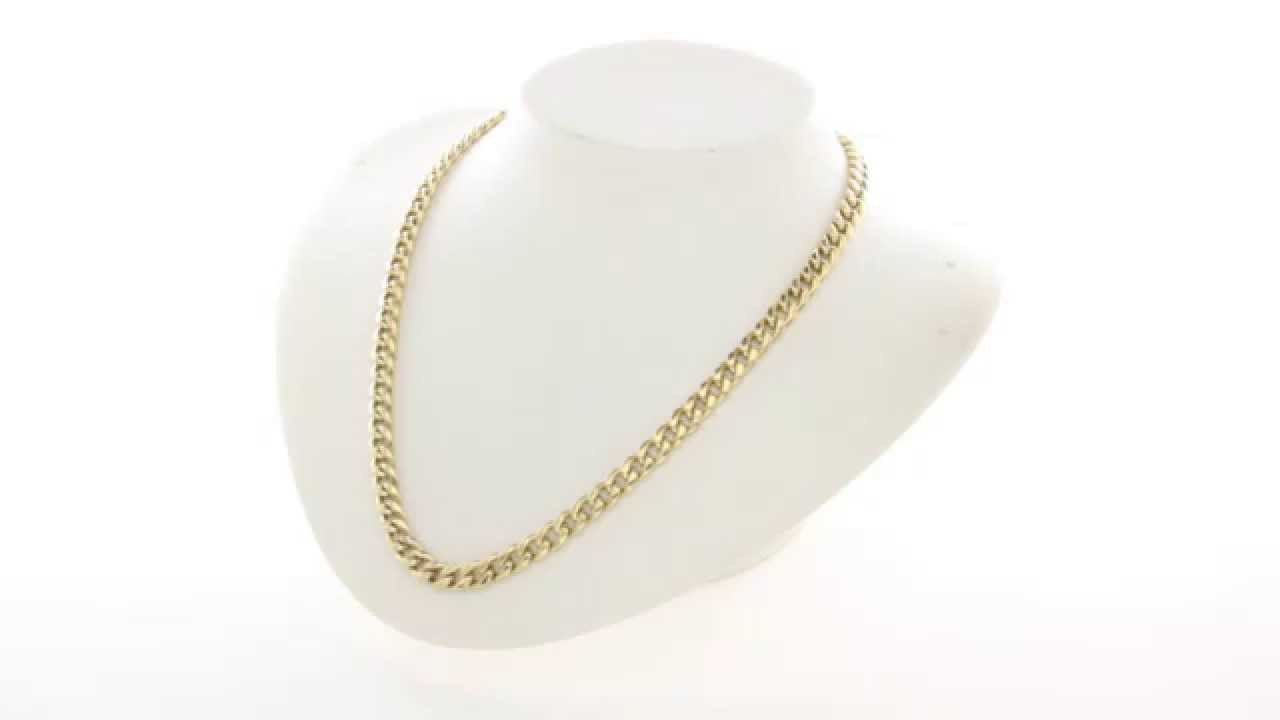 Gouden Gourmet Collier Met Veerring 14 Krt