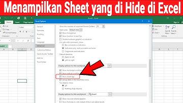 Cara Menampilkan Sheet yang di Hide