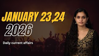 JANUARY 23,24-2025 DAILY CURRENT AFFAIRS MALAYALAM || KERALA PSC || NEWSPAPER ANALYSIS