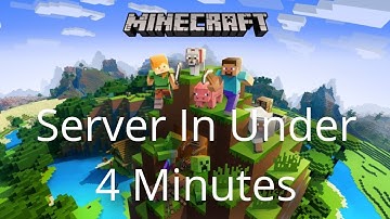 How to setup a Minecraft server in less than 4 minutes on any pc!