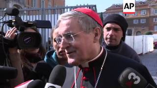 Cardinals attend last audience with Pope Benedict XVI on the last day of his papacy