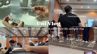 Back to Uni || study w me, what I eat, mini stationery haul, student life + aesthetic vlog