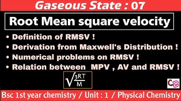 Root mean square velocity from Maxwell
