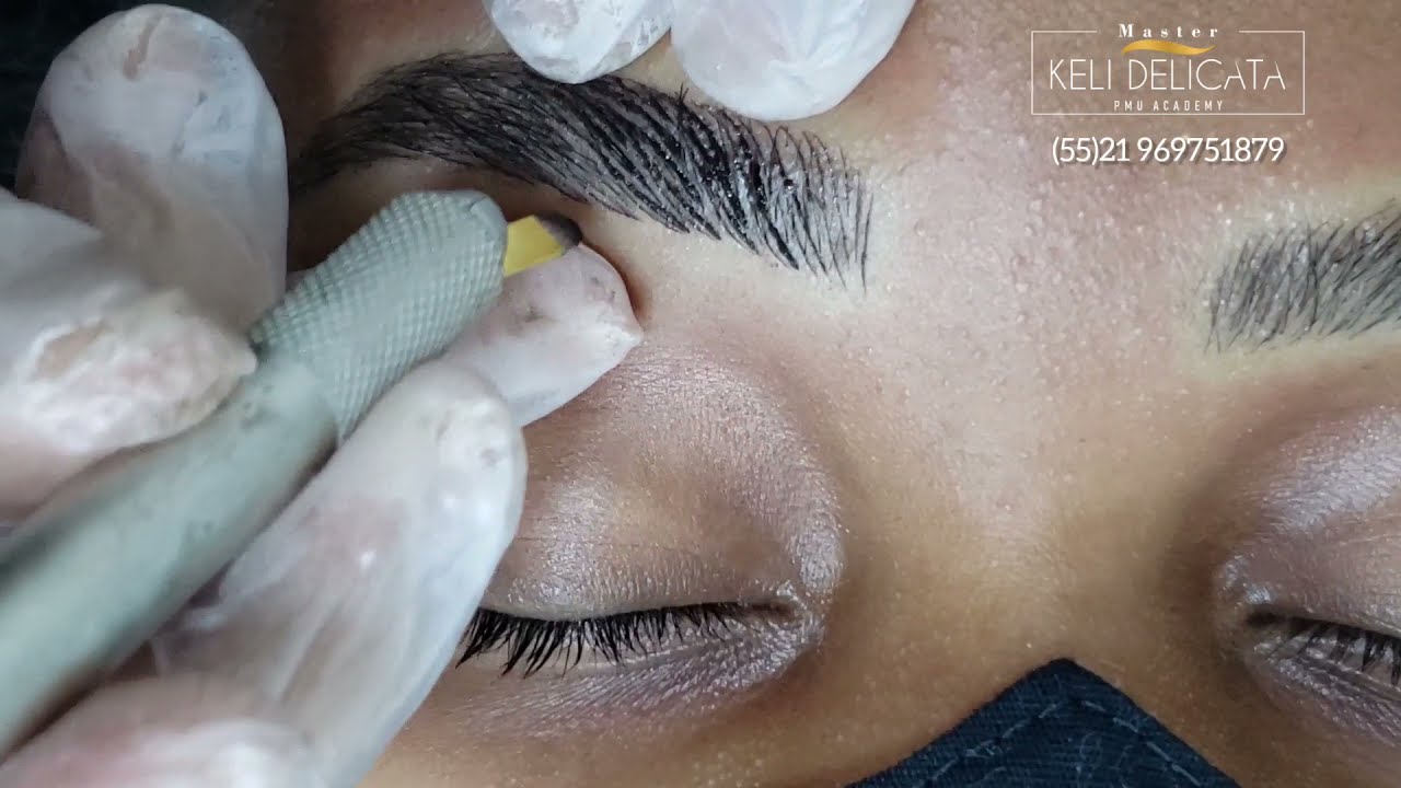 (RETOQUE) eyebrow micropigmentation Mikropigmentierung der Augenbrauen