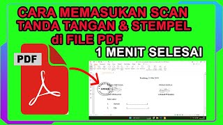 Cara Memasukan Scan Tanda Tangan  dan Stempel Pada PDF Tanpa Aplikasi