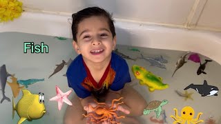 Cute animal videos | learn sea animals for kids | اسماء حيوانات البحر بالانجليزية فيديو رائع