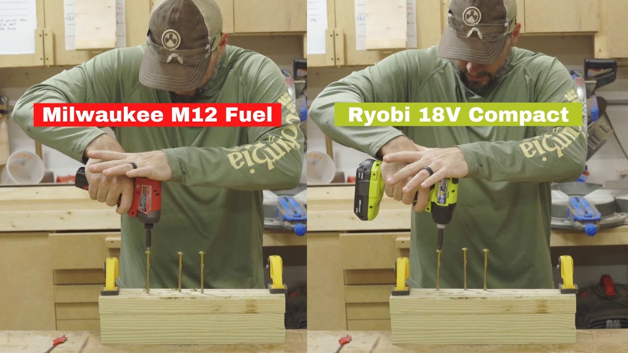 Ryobi One+ HP 18v COMPACT Impact VS Milwaukee M12 Fuel Impact - YouTube