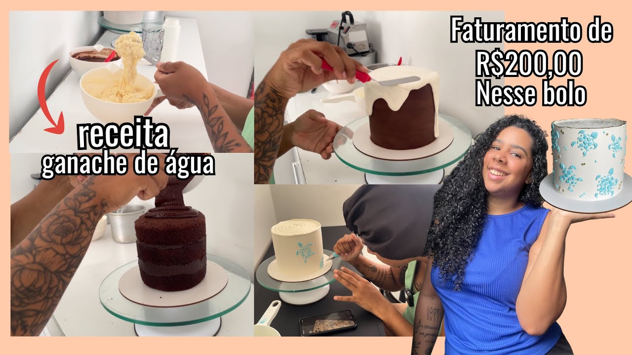 MOSTREI COMO FAÇO A GANACHE DE ÁGUA PARA DECORAR OS BOLOS/ RÁPIDA,PRÁTICA E LUCRATIVA/RECEITA
