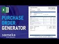 Purchase Order Generator & Tracker | Create Purchase Order in Excel