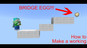 How to make a WORKING BRIDGE EGG in MINECRAFT bedrock