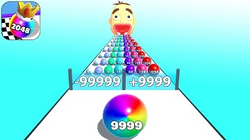 📌Ball Merger 2048, Marble Run, AZ Run -All Levels Gameplay iOS,Android Tiktok Video Games 999 Levels