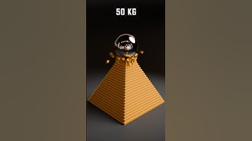 Watch Pyramid made of 7940 Cubes Satisfying Demolition by 50Kg ball #satisfying #animation #blender