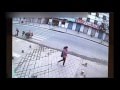 Girl swallowed by pavement in China