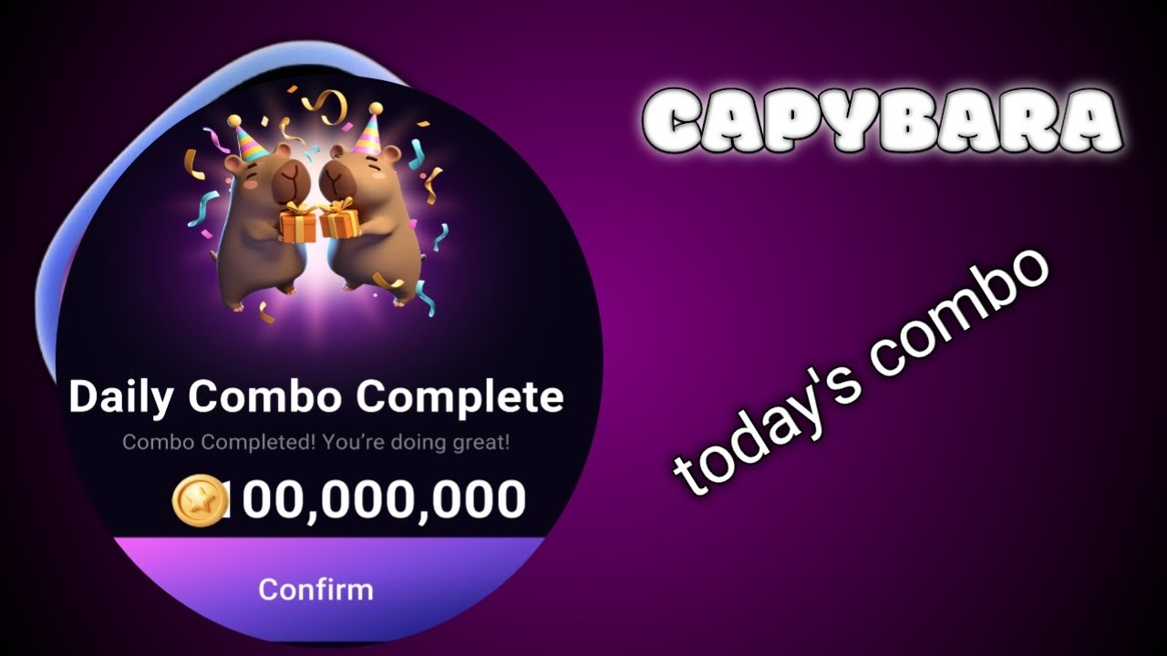 Capybara Nation Daily Combo Today | Capybara Nation 11 October Daily ...