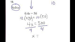 MAT 0018 Review Test 3 Decimals pt 3  (16-19)