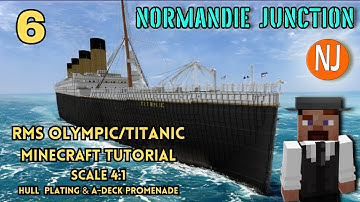 RMS Titanic/Olympic , 4:1 Scale,  Minecraft Tutorial. PART SIX
