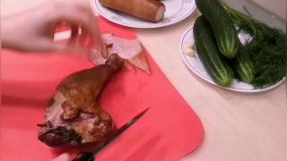 Салат с копчёной курицей и сыром Салат с копчёной курицей и сыром