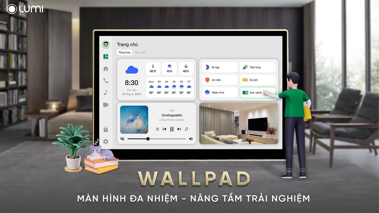 Khám phá màn hình đa nhiệm Wallpad mới nhất từ Lumi Việt Nam