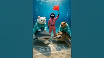 Capybara vs Cat | The Undersea Race | Who Will Win Beneath the Waves?