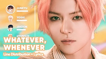 TREASURE - WHATEVER, WHENEVER (Line Distribution + Lyrics Karaoke) PATREON REQUESTED