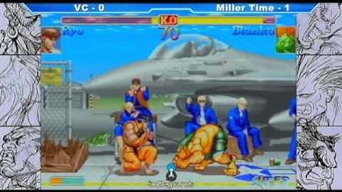 SSF2T - VC (Ryu, Sagat) Vs Miller Time (Blanka)