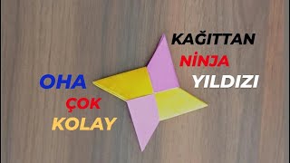 Kağıttan Ninja Yıldızı Yapımı Çok kolay (paper ninja star making) very easy ?