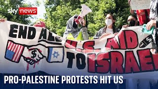 Pro-Palestine protests continue at colleges across the United States by Sky News 31,916 views 1 day ago 2 minutes, 17 seconds