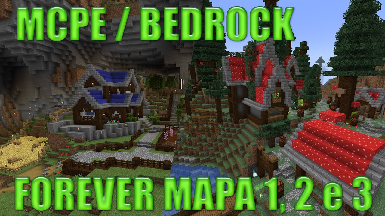 DOWNLOAD Forever Mapa 1, 2 e 3 para MCPE/BEDROCK - YouTube