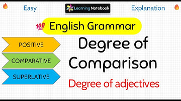 Degree of Adjectives in English Grammar | Positive Comparative Superlative degree